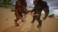 Putar Minotaur dan badak bercinta dengan serigala sedang - hidup di hutan belantara