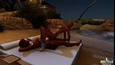 تشغيل حار أشقر 3d futa tantalises a دهن sashay حتى هي cums في