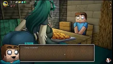 再生 Hornycraft [minecraft パロディ エロゲーム ポルノプレイ] ep.18 エンダーガールが新しい銀のディルドでオナニー