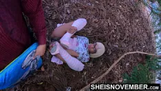 Play Secrete public fornication in the dirt in the missionary position, while spread eagle sheisnovember is fucked hardcore with ebony legs pushed back after upskirt spreading her asshole while kneeling in the forest, and pov fucking on msnovember